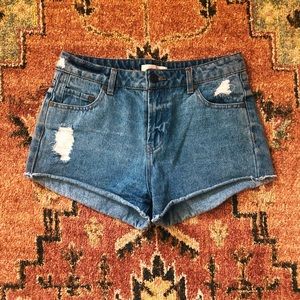 High Rise Denim Shorts